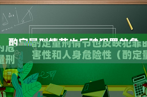 酌定量刑情節也反映犯罪的危害性和人身危險性（酌定量刑的法律依據）