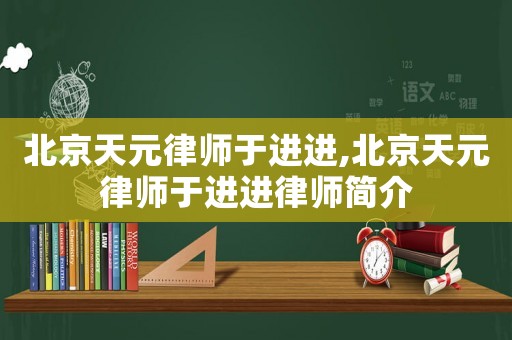 北京天元律師于進進,北京天元律師于進進律師簡介