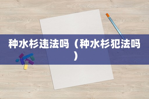 種水杉違法嗎（種水杉犯法嗎）