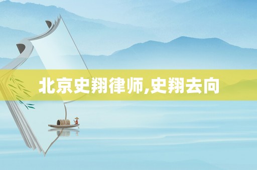 北京史翔律師,史翔去向