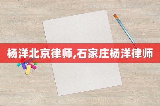 楊洋北京律師,石家莊楊洋律師