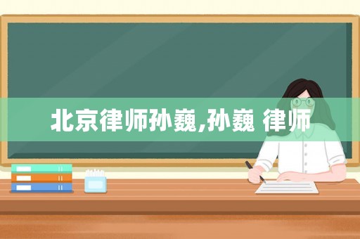 北京律師孫巍,孫巍 律師