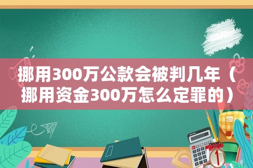 挪用300萬公款會被判幾年（挪用資金300萬怎么定罪的）