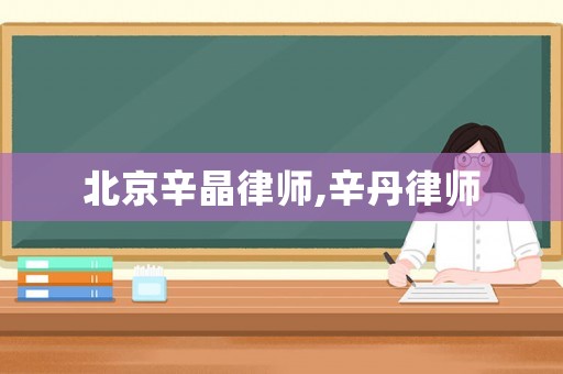 北京辛晶律師,辛丹律師