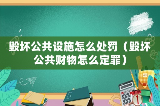 毀壞公共設施怎么處罰（毀壞公共財物怎么定罪）