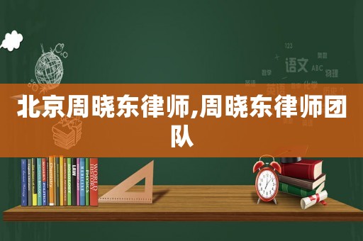 北京周曉東律師,周曉東律師團隊