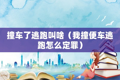 撞車了逃跑叫啥（我撞便車逃跑怎么定罪）