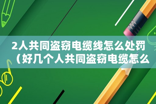 2人共同盜竊電纜線怎么處罰（好幾個人共同盜竊電纜怎么定罪）