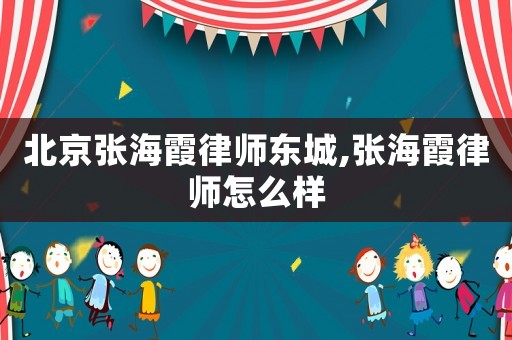 北京張海霞律師東城,張海霞律師怎么樣