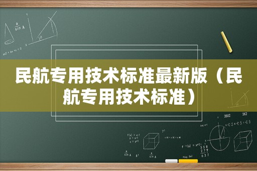 民航專用技術標準最新版（民航專用技術標準）