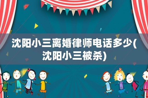 沈陽小三離婚律師電話多少(沈陽小三被殺)