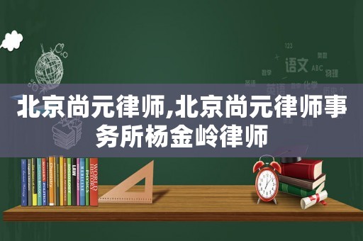 北京尚元律師,北京尚元律師事務所楊金嶺律師