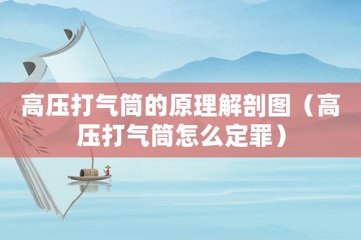高壓打氣筒的原理解剖圖（高壓打氣筒怎么定罪）