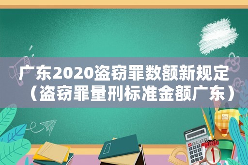 廣東2020盜竊罪數額新規定（盜竊罪量刑標準金額廣東）