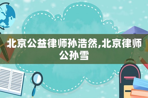 北京公益律師孫浩然,北京律師公孫雪