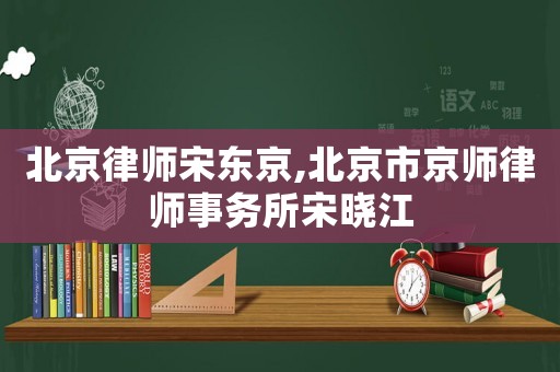 北京律師宋東京,北京市京師律師事務所宋曉江