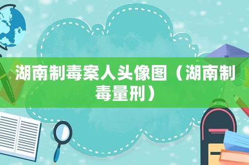 湖南制毒案人頭像圖（湖南制毒量刑）