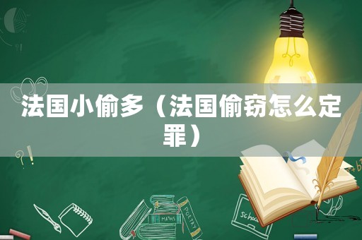 法國小偷多（法國偷竊怎么定罪）