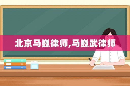 北京馬巍律師,馬巍武律師