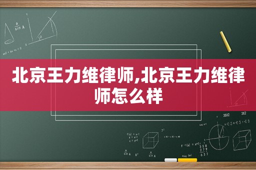 北京王力維律師,北京王力維律師怎么樣