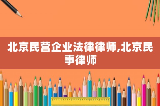北京民營企業(yè)法律律師,北京民事律師