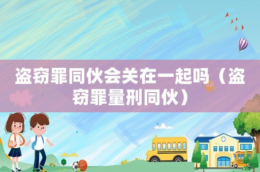 盜竊罪同伙會關在一起嗎（盜竊罪量刑同伙）