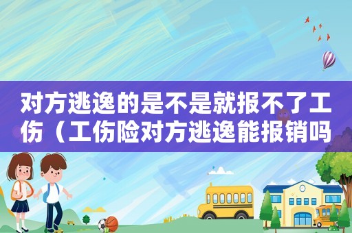 對方逃逸的是不是就報不了工傷（工傷險對方逃逸能報銷嗎）
