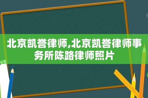 北京凱譽律師,北京凱譽律師事務所陳路律師照片
