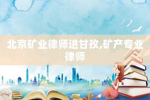 北京礦業(yè)律師進(jìn)甘孜,礦產(chǎn)專業(yè)律師
