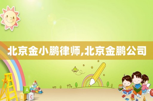 北京金小鵬律師,北京金鵬公司