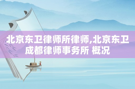 北京東衛律師所律師,北京東衛成都律師事務所 概況