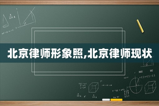北京律師形象照,北京律師現(xiàn)狀