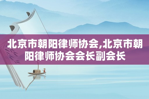 北京市朝陽律師協會,北京市朝陽律師協會會長副會長