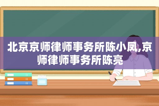 北京京師律師事務(wù)所陳小鳳,京師律師事務(wù)所陳亮