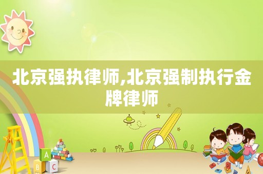 北京強執律師,北京強制執行金牌律師