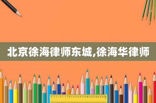 北京徐海律師東城,徐海華律師
