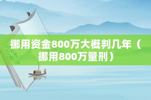 挪用資金800萬大概判幾年（挪用800萬量刑）