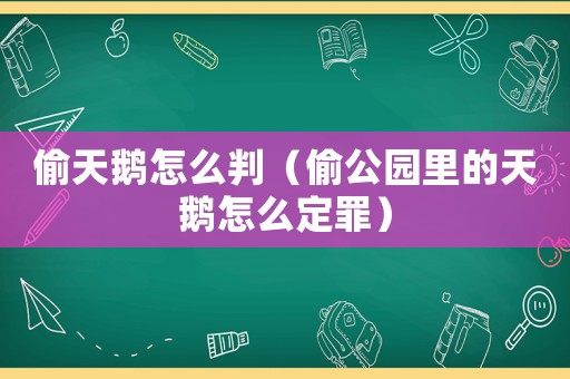 偷天鵝怎么判（偷公園里的天鵝怎么定罪）