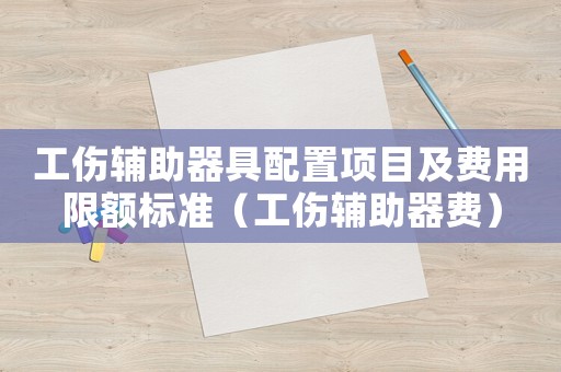 工傷輔助器具配置項目及費用限額標準（工傷輔助器費）