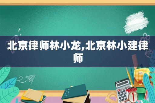 北京律師林小龍,北京林小建律師