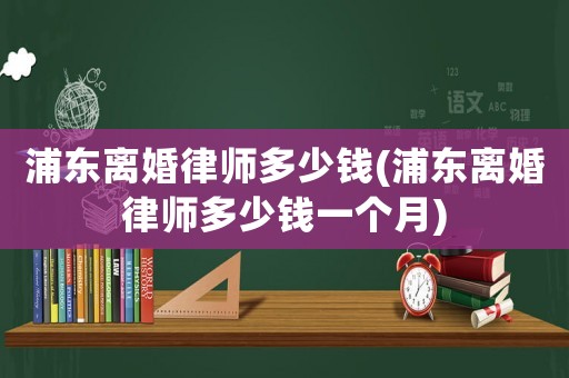 浦東離婚律師多少錢(浦東離婚律師多少錢一個月)