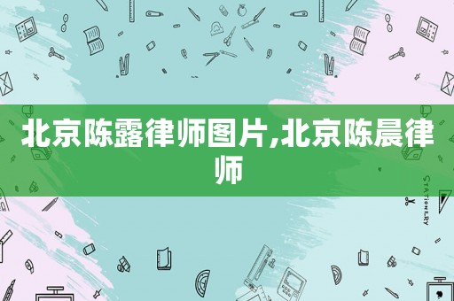 北京陳露律師圖片,北京陳晨律師