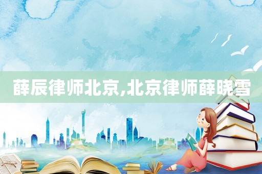 薛辰律師北京,北京律師薛曉雪