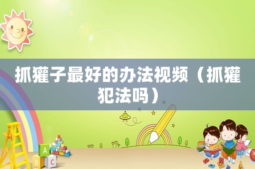 抓獾子最好的辦法視頻（抓獾犯法嗎）