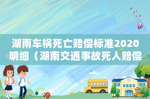 湖南車禍死亡賠償標(biāo)準(zhǔn)2020明細(xì)（湖南交通事故死人賠償標(biāo)準(zhǔn)）