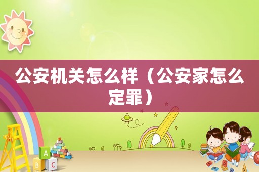 公安機關怎么樣（公安家怎么定罪）