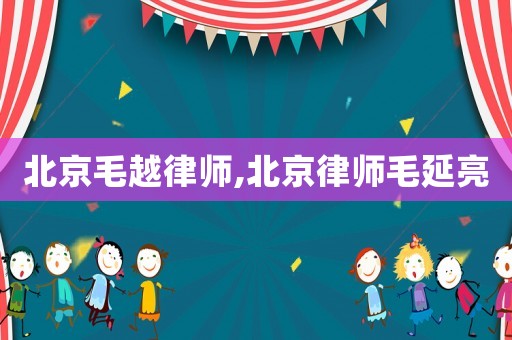 北京毛越律師,北京律師毛延亮