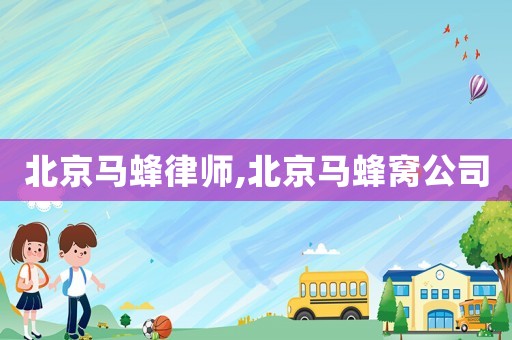 北京馬蜂律師,北京馬蜂窩公司