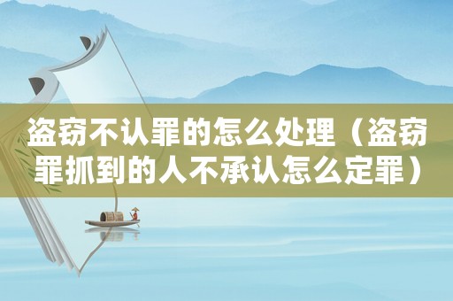 盜竊不認罪的怎么處理（盜竊罪抓到的人不承認怎么定罪）
