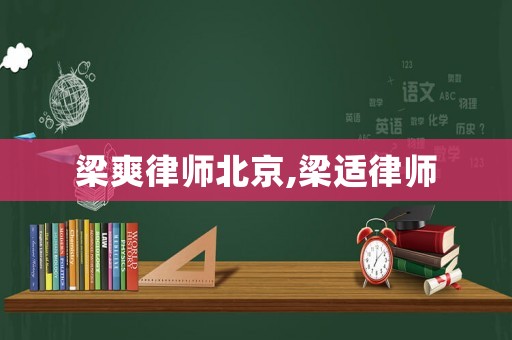 梁爽律師北京,梁適律師